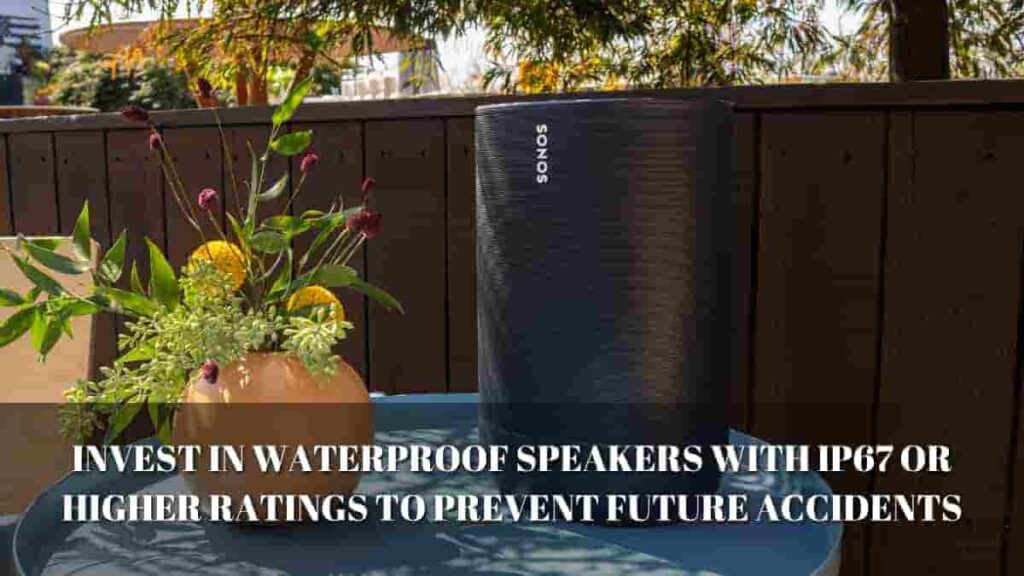 water-damaged speaker